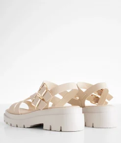 Shoes | Soda Huddles Flatform Sandal Beige Petal