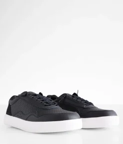 HEYDUDE™ Hudson Leather Sneaker Black White Online