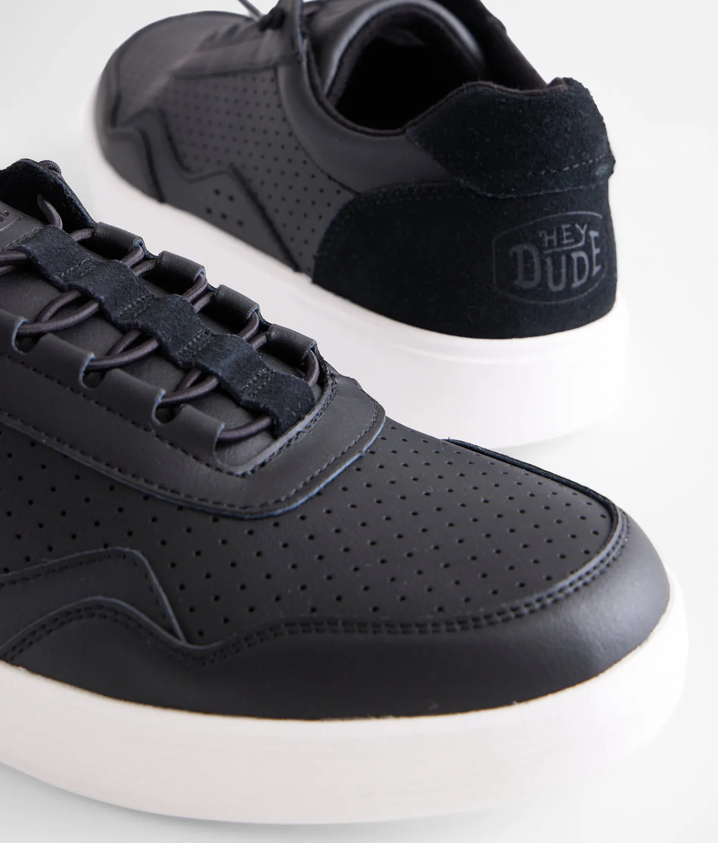 HEYDUDE™ Hudson Leather Sneaker Black White Online