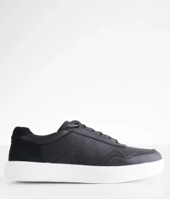 HEYDUDE™ Hudson Leather Sneaker Black White Online
