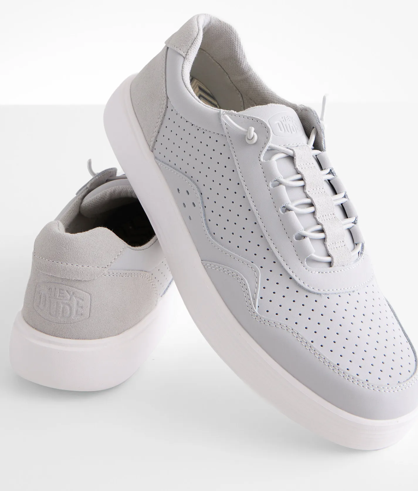 Activewear|Shoes | HEYDUDE™ Hudson Leather Sneaker Atmosphere Bone