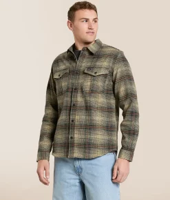 RVCA Hughes Flannel Shirt Pirate Black Discount