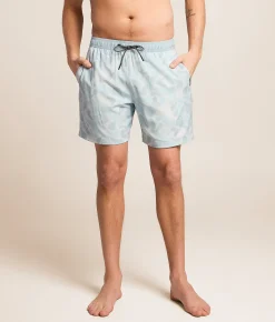 Tail Chasers Club Hunt Club Camo Stretch Swim Trunks Blue Hot