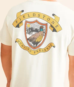 Fieldstone Hunting Preserve Pheasant T-Shirt Ivory Sale