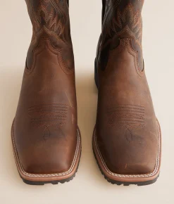 Shoes | Ariat Hybrid Rancher Leather Cowboy Boot Distressed Brown