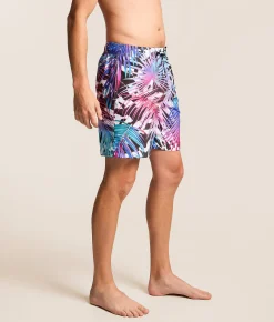 Bottoms|Swimwear | PSD Hype Palm Stretch Swim Trunks Multi