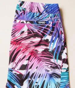 Bottoms|Swimwear | PSD Hype Palm Stretch Swim Trunks Multi