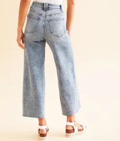 Jeans|Bottoms | Flying Monkey Icon Cropped Wide Leg Stretch Jean Relatable