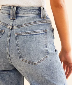 Jeans|Bottoms | Flying Monkey Icon Cropped Wide Leg Stretch Jean Relatable