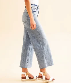 Jeans|Bottoms | Flying Monkey Icon Cropped Wide Leg Stretch Jean Relatable