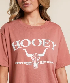 Hooey Icon T-Shirt Light Mahogany Discount