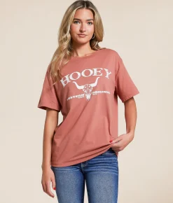 Hooey Icon T-Shirt Light Mahogany Discount