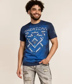Tops|Graphic T-Shirts | American Fighter Idaho Springs T-Shirt Palace Blue Limoges
