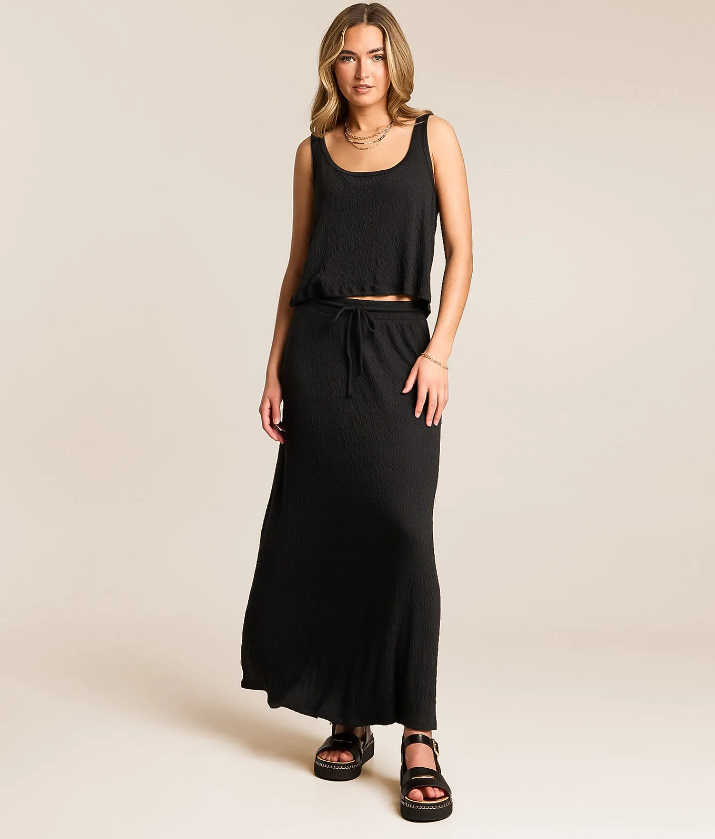 Bottoms | Z Supply Idris Maxi Skirt Black