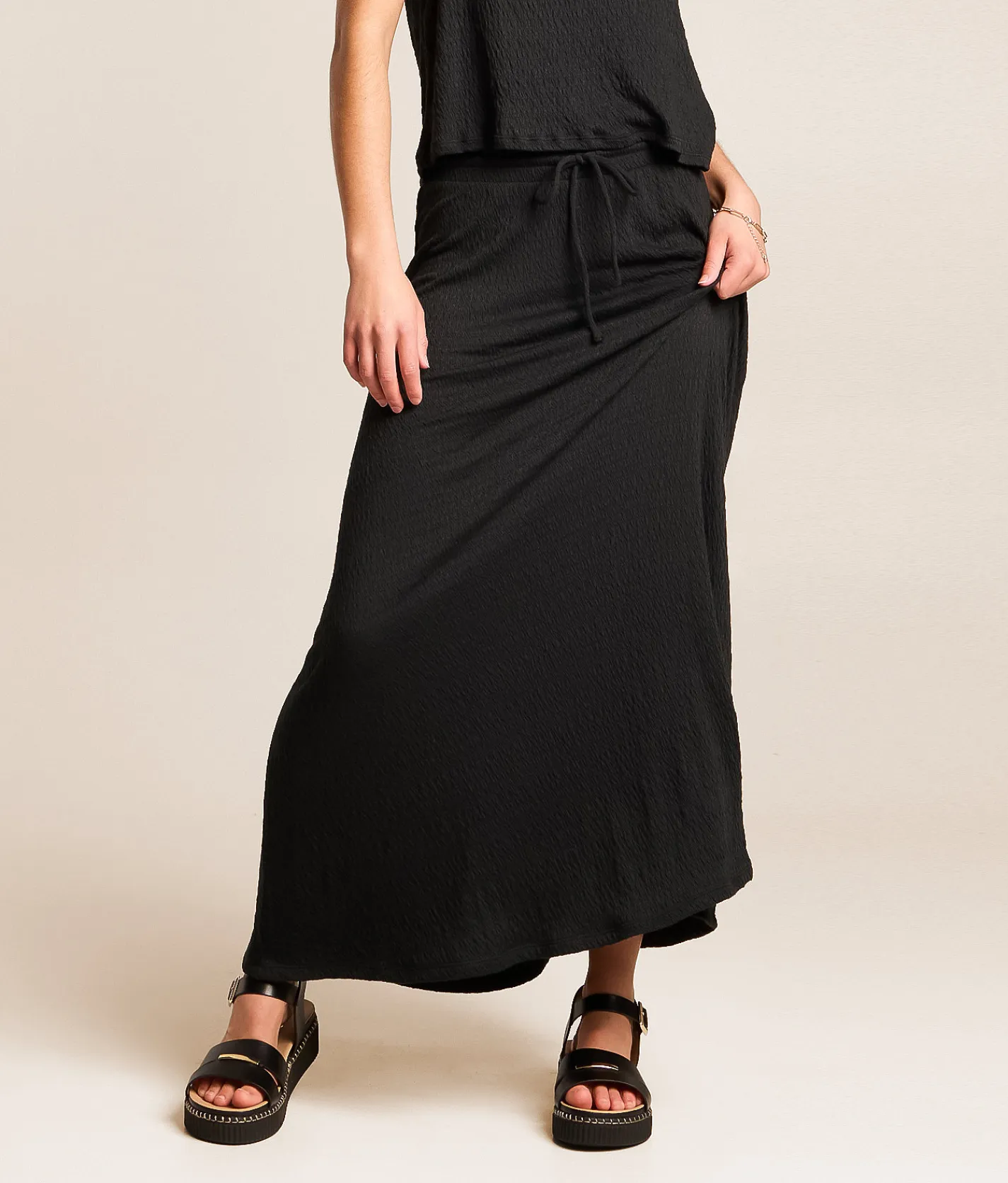 Bottoms | Z Supply Idris Maxi Skirt Black