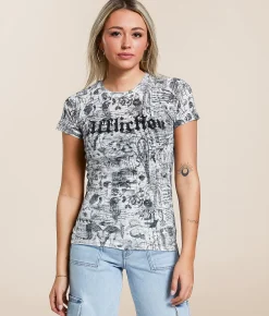 Affliction Iggy Punk T-Shirt White Burnout Best