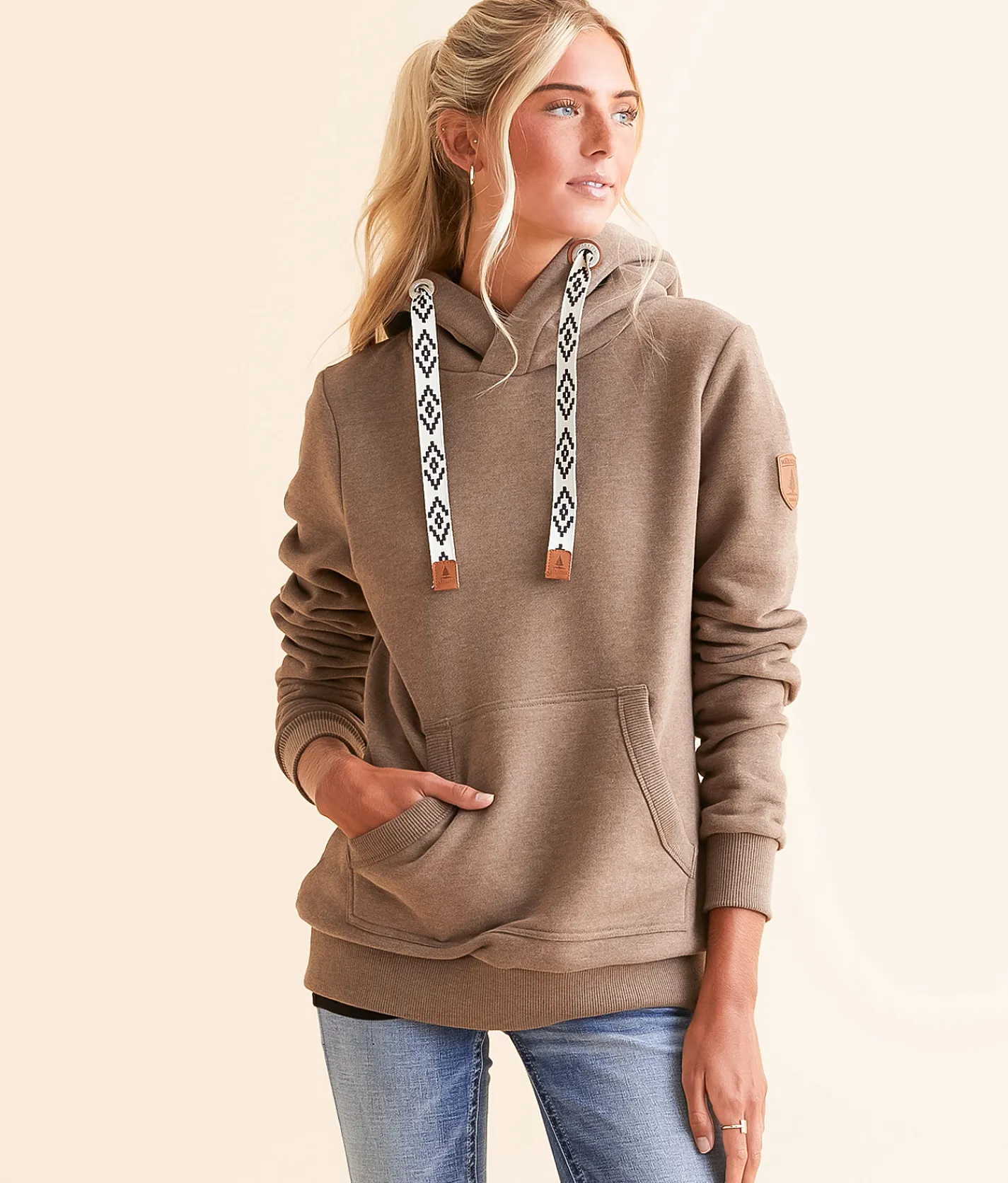 Wanakome Ikatt Hooded Sweatshirt Bark