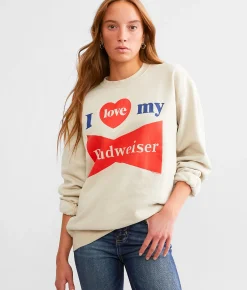 Tops | Junkfood I Love My Budweiser Pullover Sand