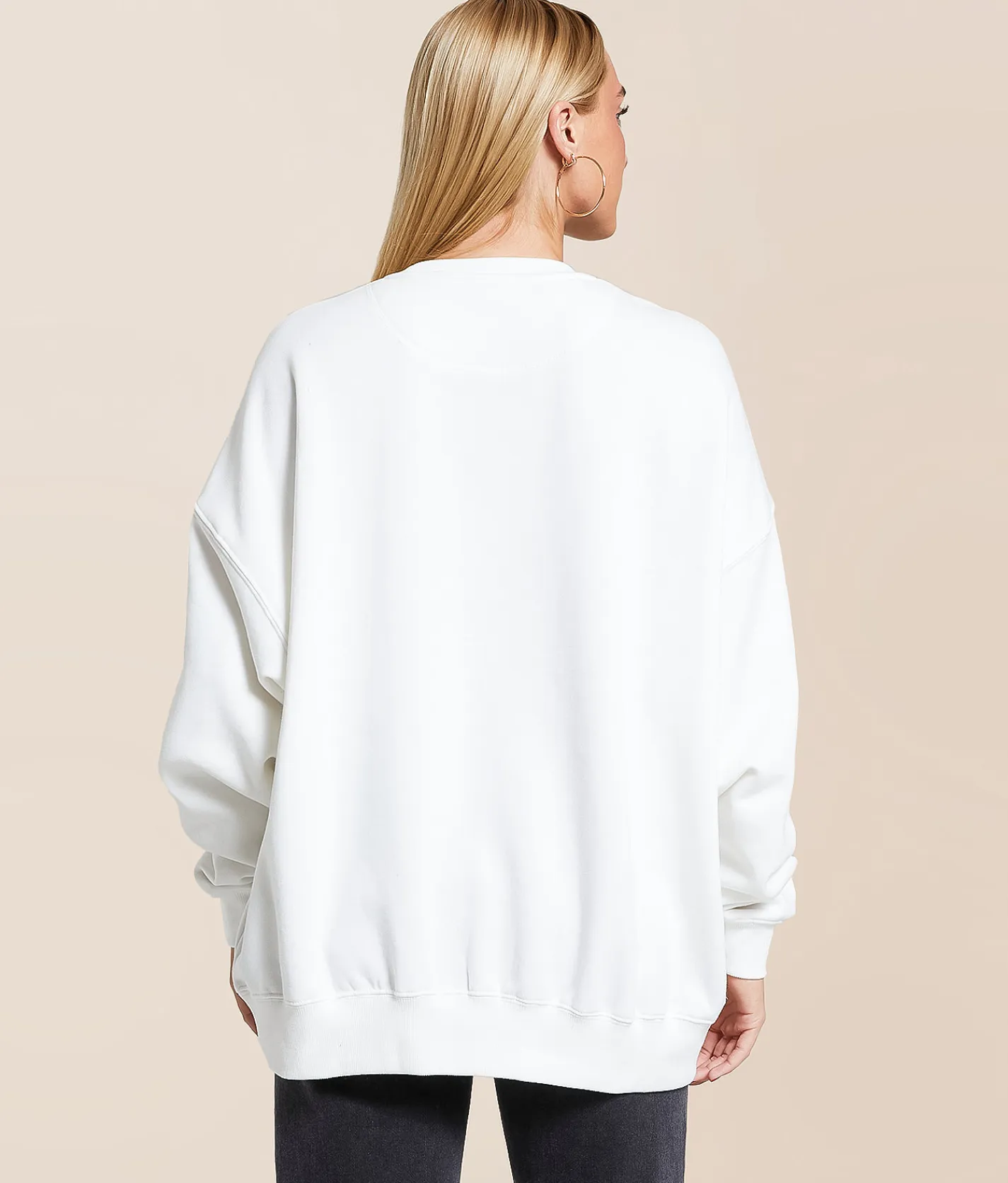 Gameday SOCIAL® Indiana Hoosiers Oversized Pullover White Hot