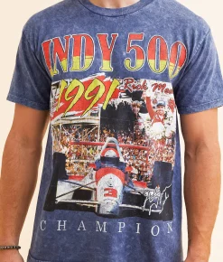 PHILCOS Indy 500 Champion T-Shirt Blue Mineral Wash New
