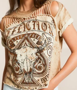 Tops | Affliction Infinite Fortune T-Shirt Biscotti Reactive
