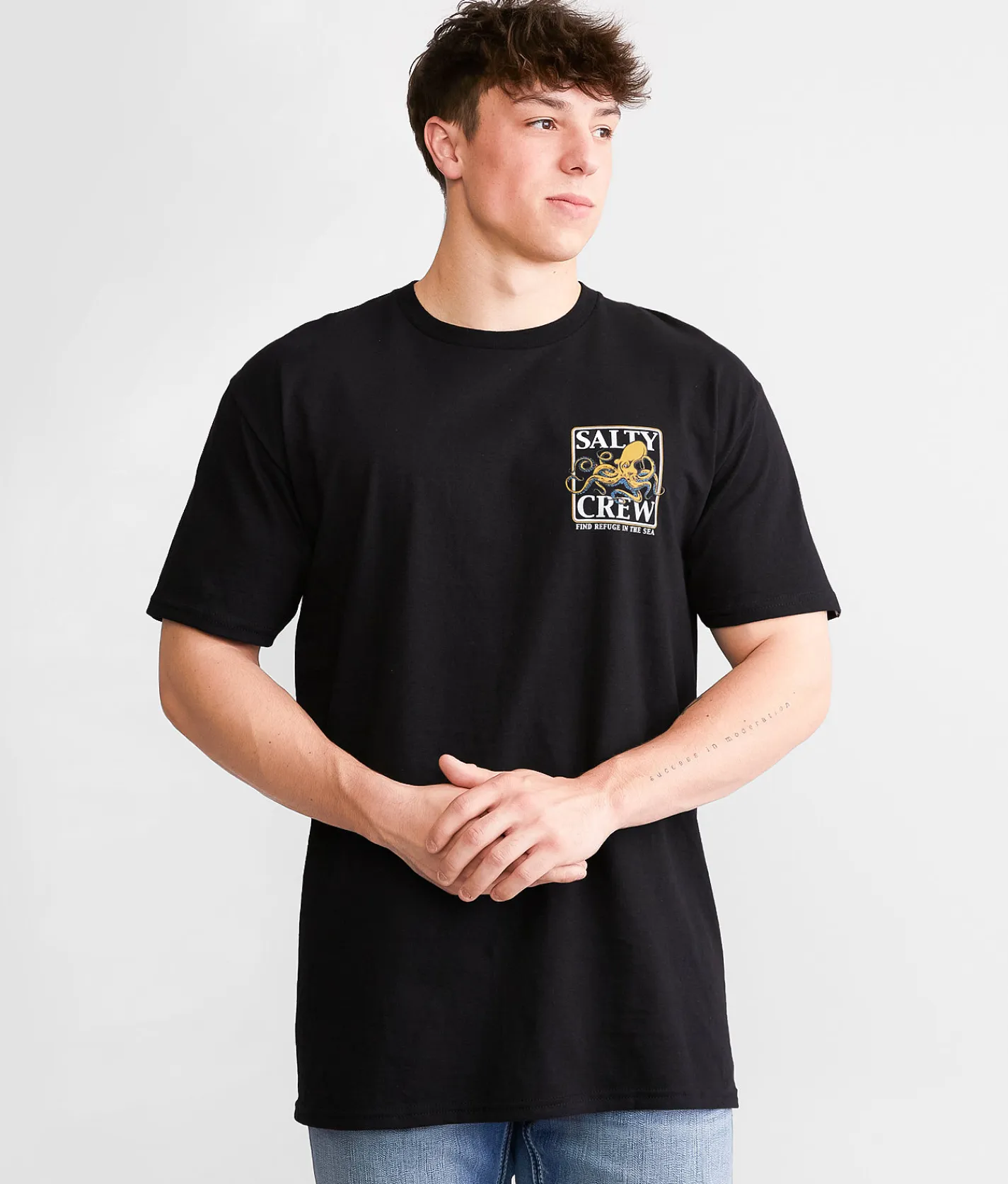 Graphic T-Shirts | Salty Crew Ink Slinger T-Shirt Blue Fog