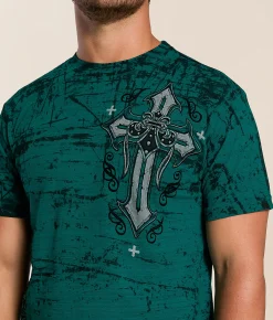 Tops|Graphic T-Shirts | Affliction Inner Existence T-Shirt Everglade