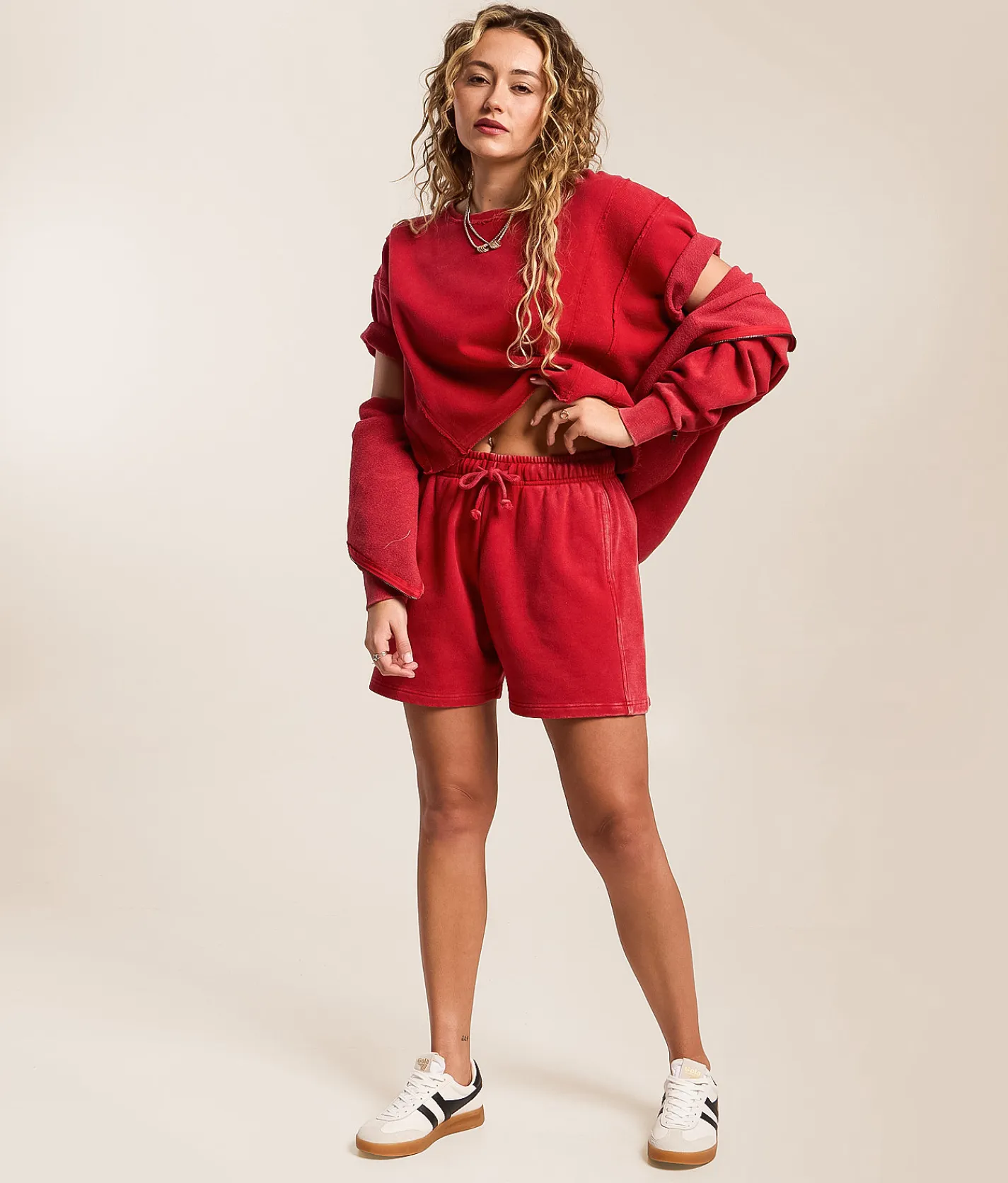 Gilded Intent Inset Cropped Hoodie Samba New