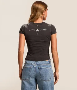 Affliction Internal Path T-Shirt Vintage Black Lava Wash New