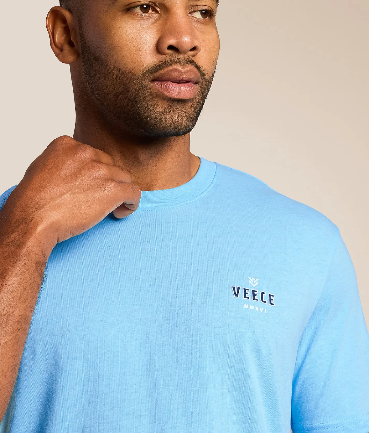 Veece Intertwined T-Shirt Blue White Heather