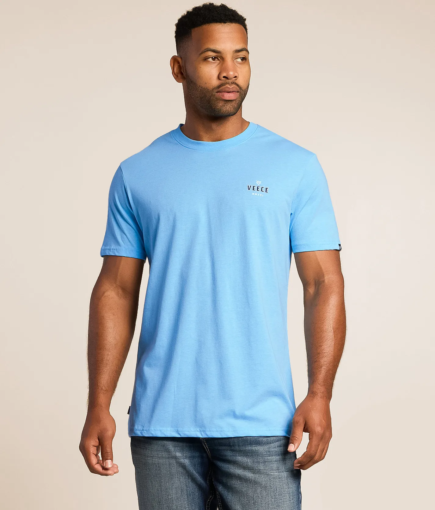 Veece Intertwined T-Shirt Blue White Heather