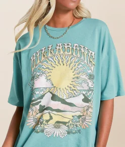 Billabong In The Balance Overized T-Shirt Misty Blue Discount