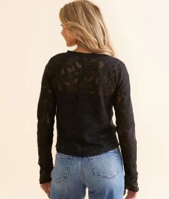 Tops | Free People In The Meadow Top Black