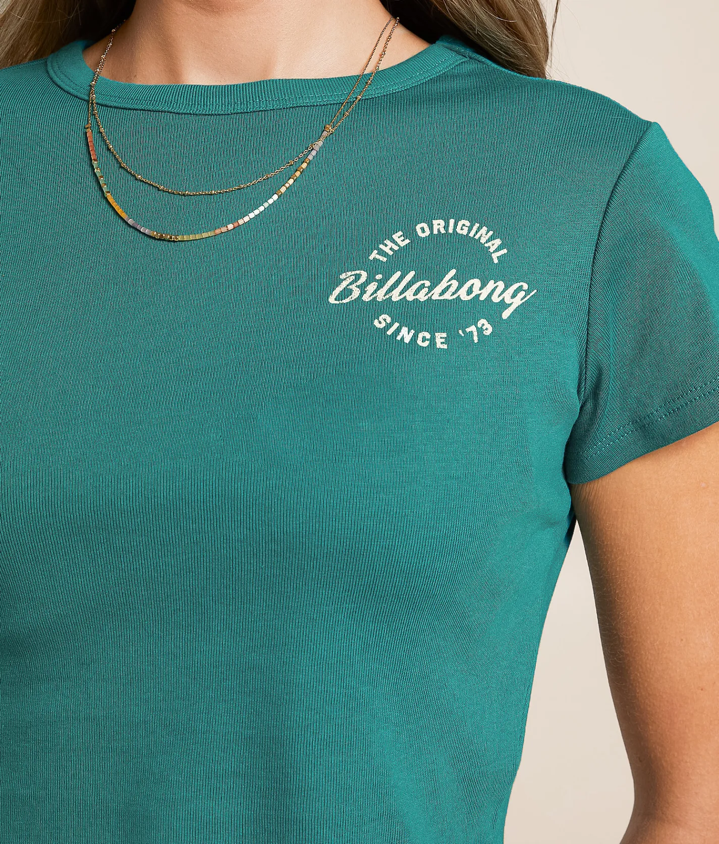 Tops | Billabong In The Sun Goddess Cropped T-Shirt Evergreen