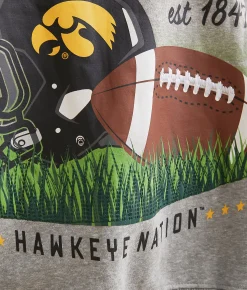Tops | Gameday SOCIAL® Iowa Hawkeye Oversized Pullover Heather Grey
