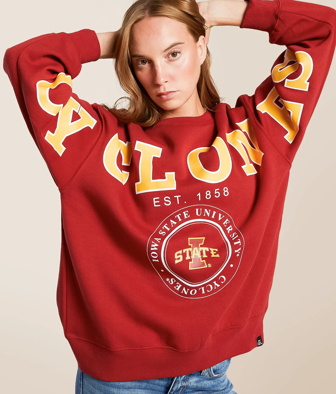 Gameday SOCIAL® Iowa State Cyclones Oversized Pullover Crimson New