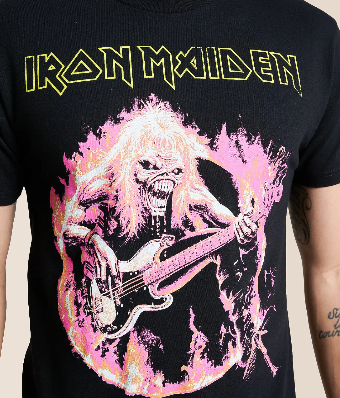 Screen Stars Iron Maiden Fear Live Band T-Shirt Black