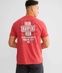 Graphic T-Shirts | Howitzer Iron Sharpens Iron T-Shirt Red Heather