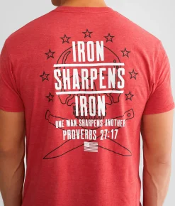Graphic T-Shirts | Howitzer Iron Sharpens Iron T-Shirt Red Heather