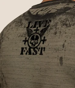 Tops|Graphic T-Shirts | Affliction Iron Thunder T-Shirt Moonmist