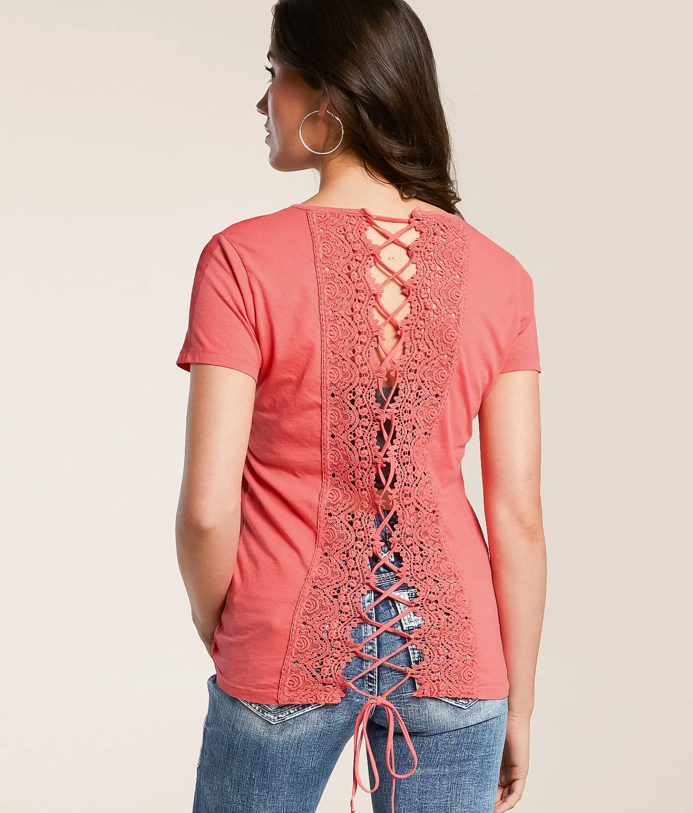 Affliction Iron Twist T-Shirt Coral Paradise Reactive Clearance