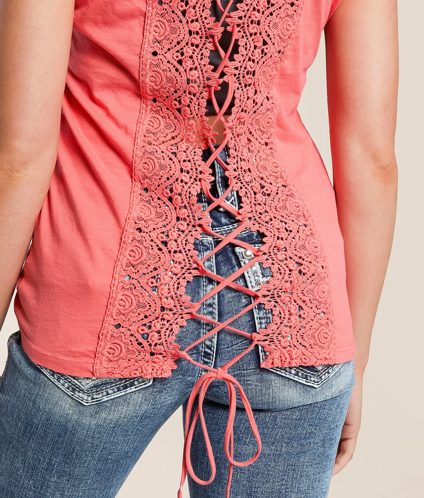 Affliction Iron Twist T-Shirt Coral Paradise Reactive Clearance