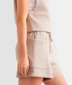 Varley Isabella Mid-Rise Short Taupe Marl Online