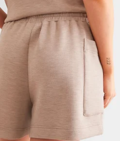 Varley Isabella Mid-Rise Short Taupe Marl Online