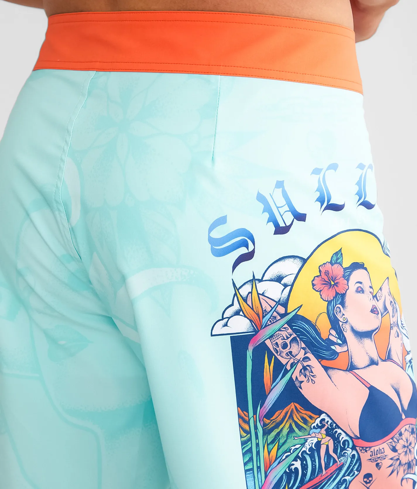 Sullen Island Escape Stretch Boardshort Plume New