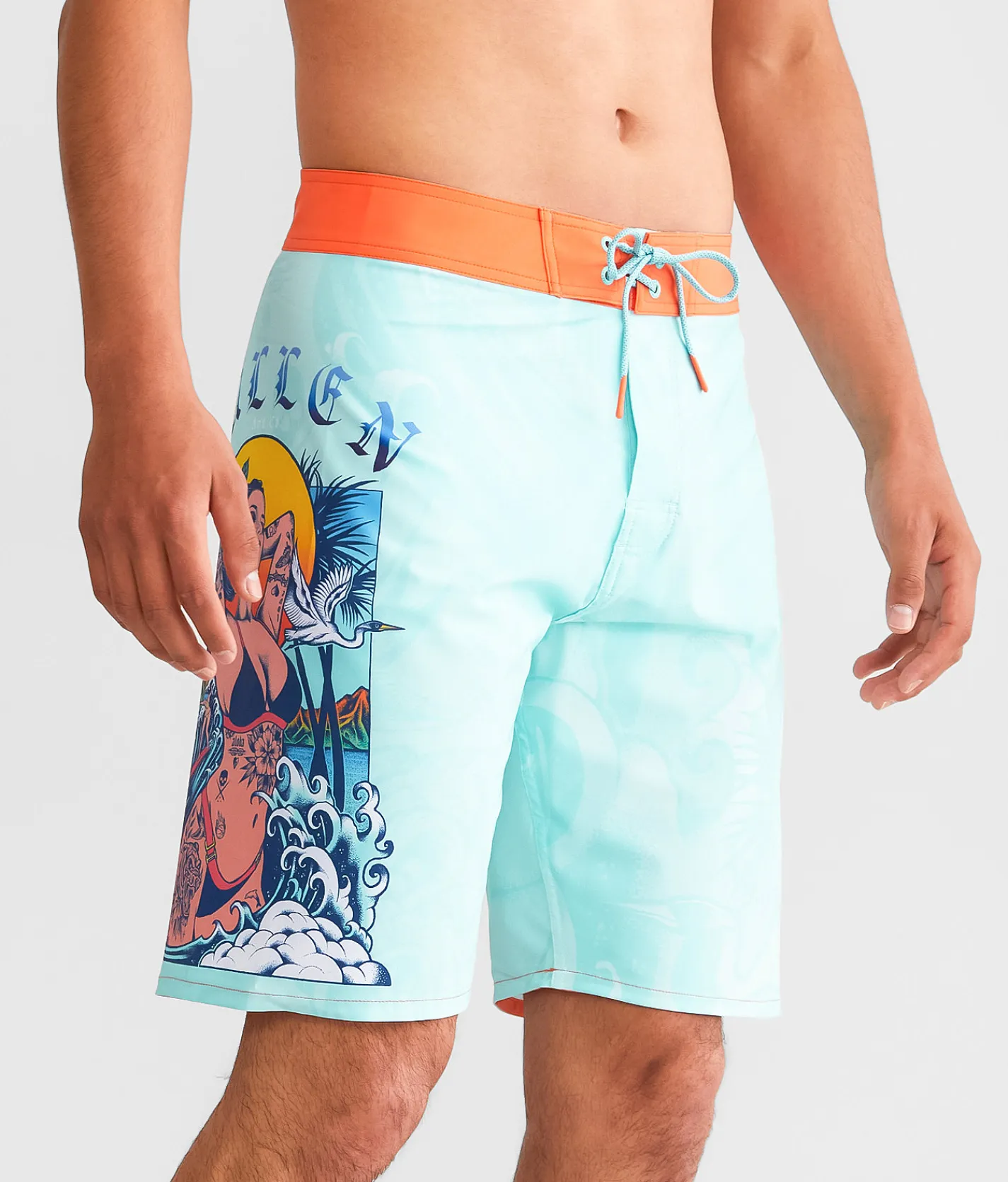 Sullen Island Escape Stretch Boardshort Plume New
