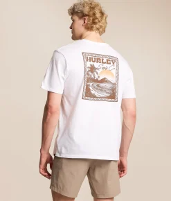 Tops|Graphic T-Shirts | Hurley Island Scape T-Shirt White