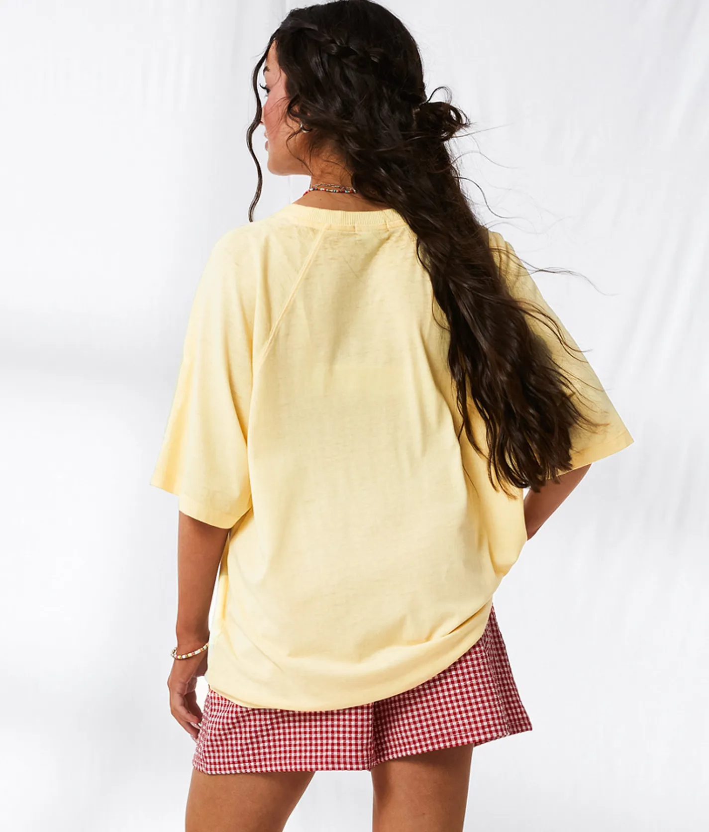 Tops | 33 Coastal Isle Of The Palms Oversized T-Shirt Butter Yellow