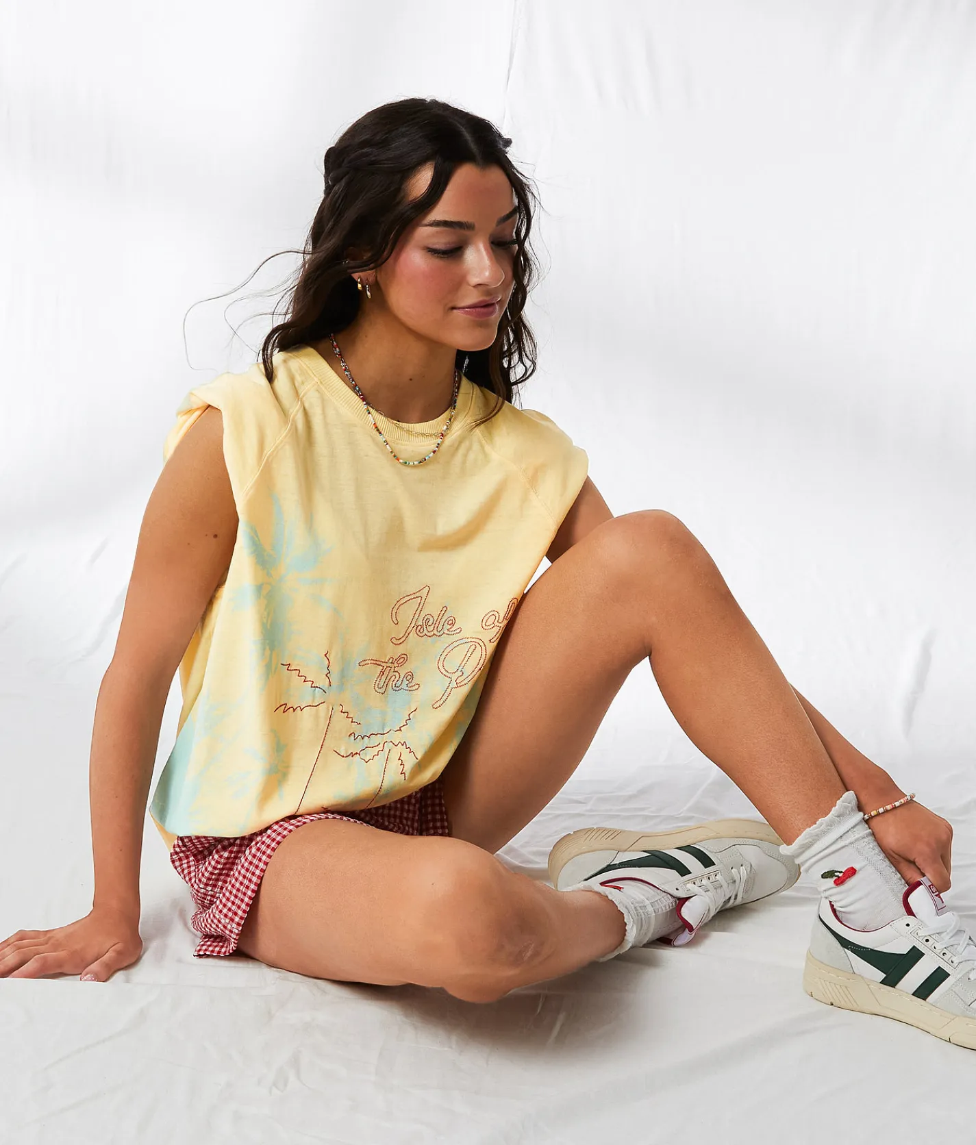 Tops | 33 Coastal Isle Of The Palms Oversized T-Shirt Butter Yellow