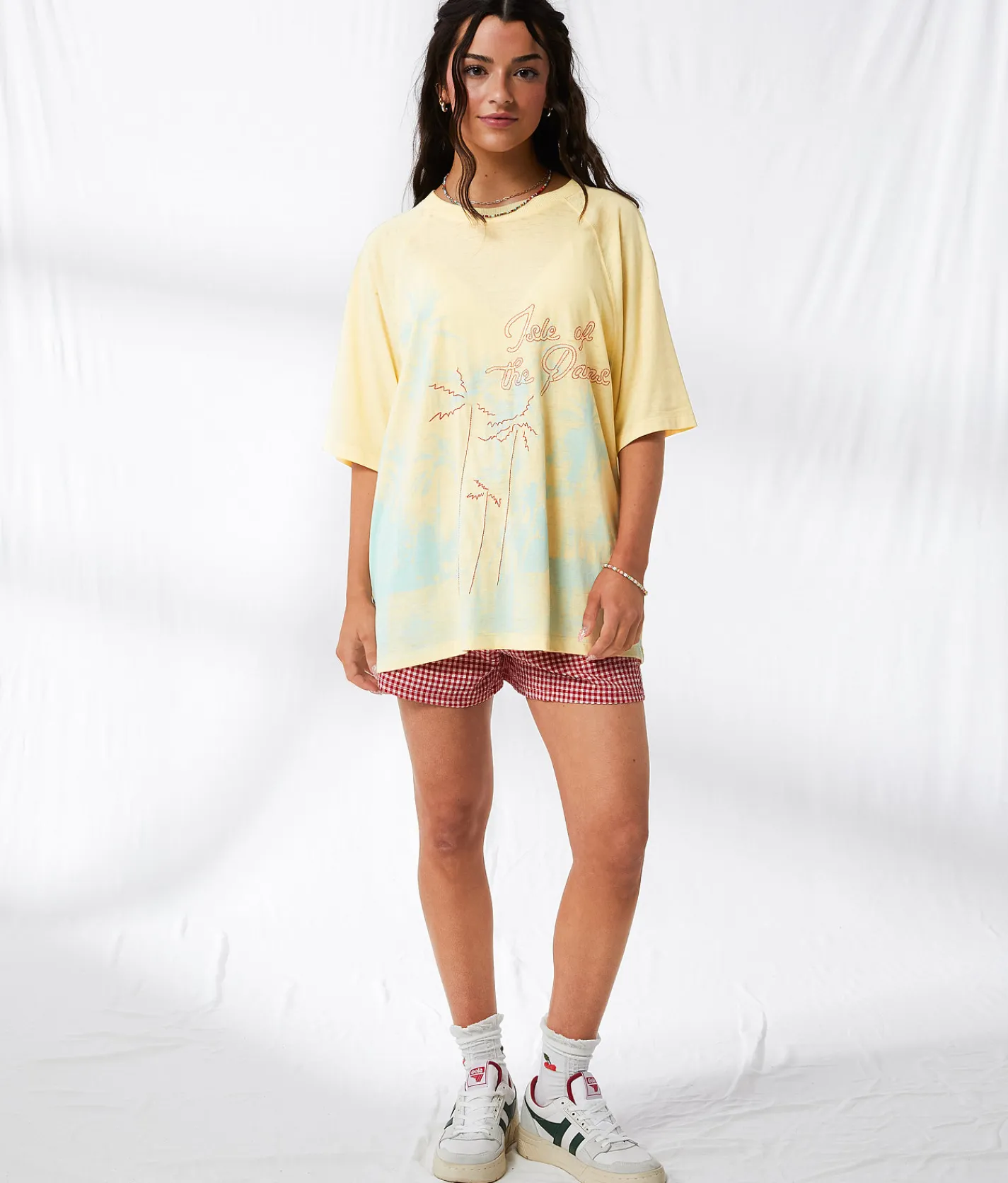 Tops | 33 Coastal Isle Of The Palms Oversized T-Shirt Butter Yellow
